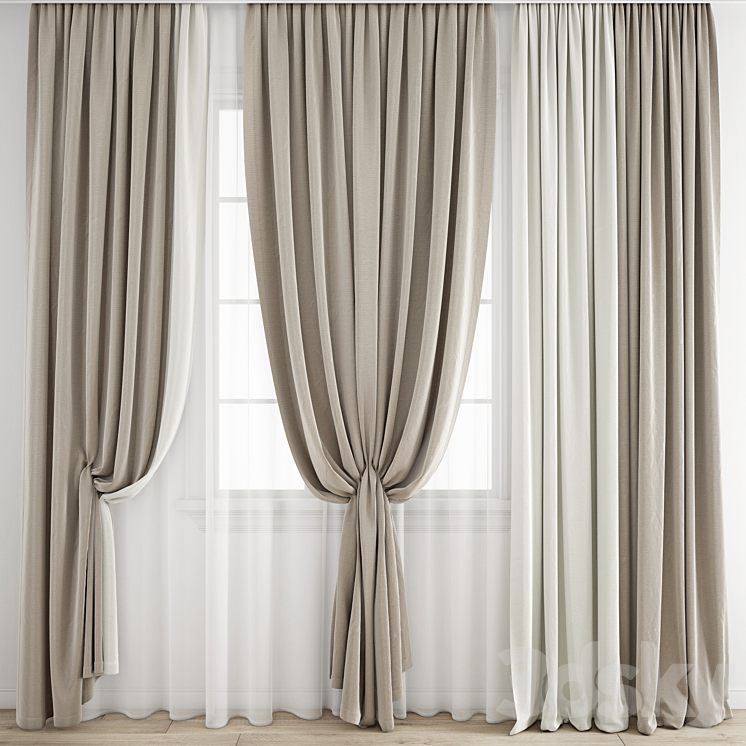 Curtain 436 3DS Max Model - thumbnail 1