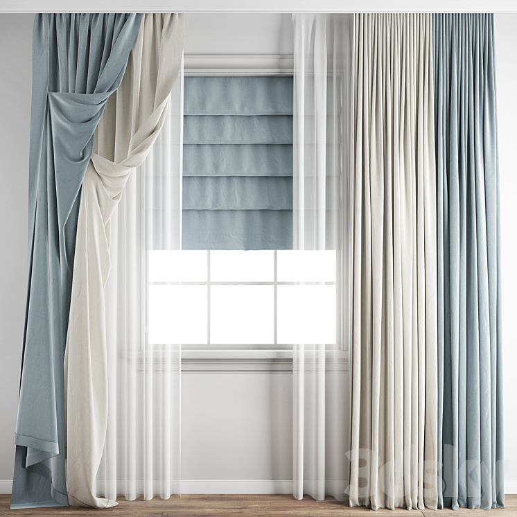 Curtain 438 3DS Max Model - thumbnail 1