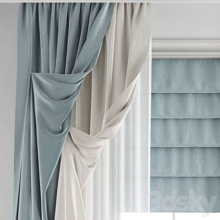 Curtain 438 3DS Max Model - thumbnail 2