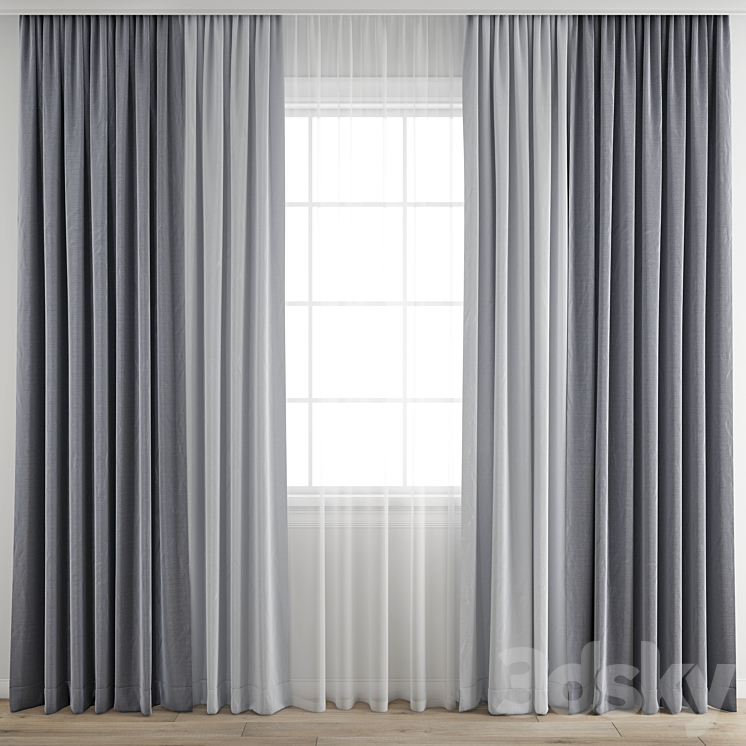 Curtain 443 3DS Max Model - thumbnail 1