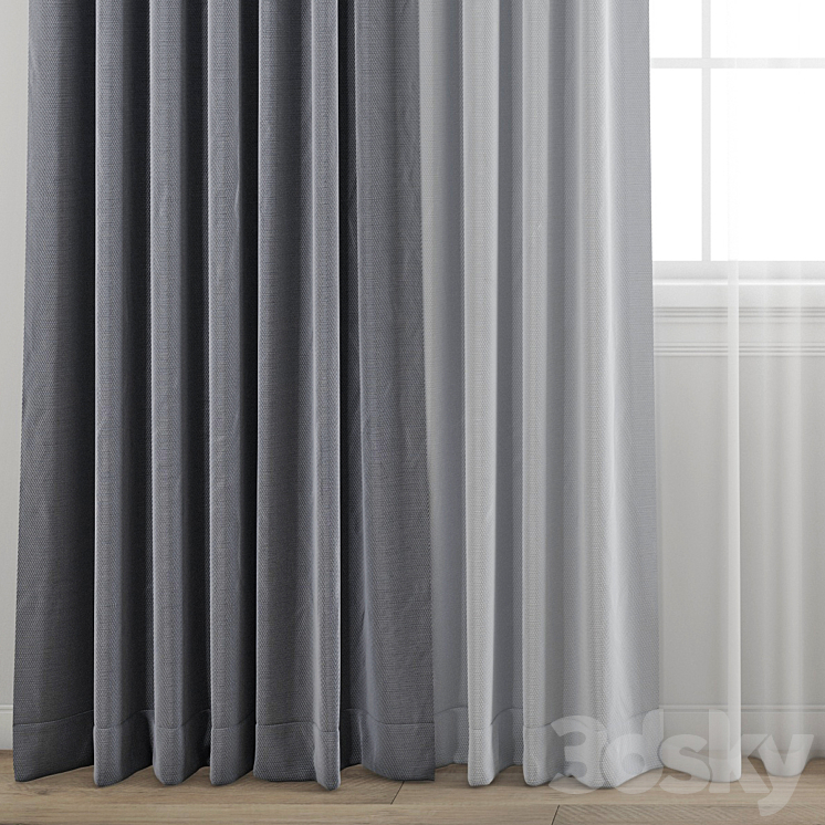 Curtain 443 3DS Max Model - thumbnail 2