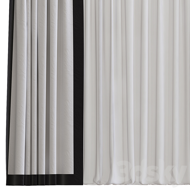 Curtain #444 3DS Max Model - thumbnail 2