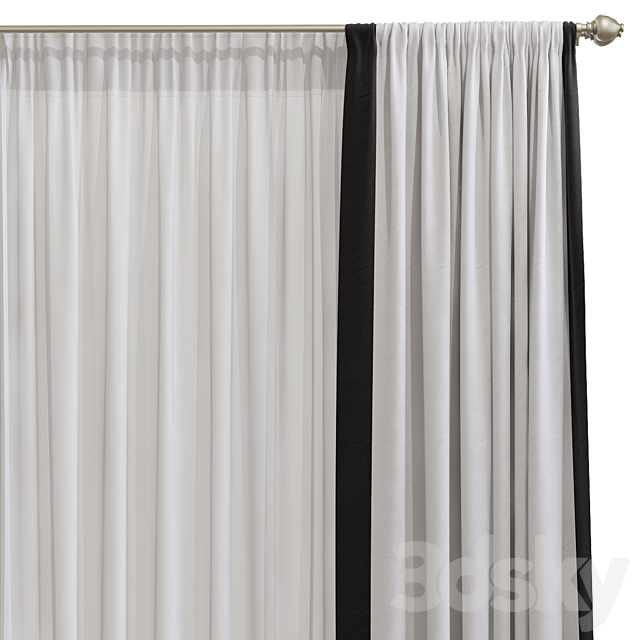 Curtain #444 3DS Max Model - thumbnail 3