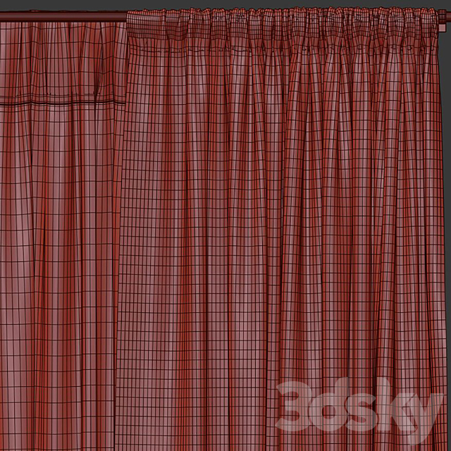 Curtain #444 3DS Max Model - thumbnail 5