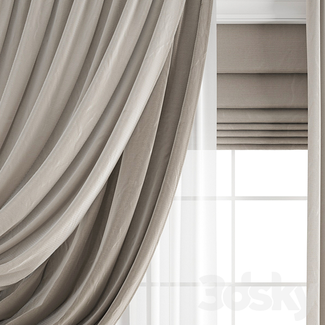 Curtain 444 3DSMax File - thumbnail 2