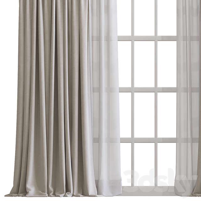 Curtain #481 3DS Max Model - thumbnail 2