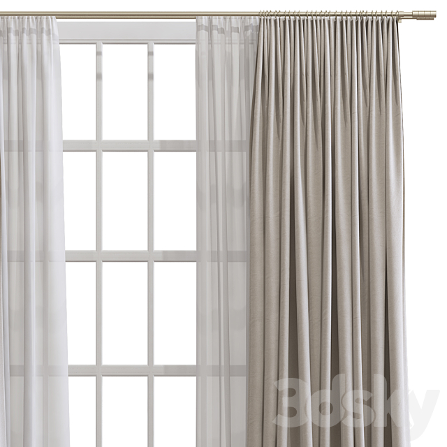 Curtain #481 3DS Max Model - thumbnail 3