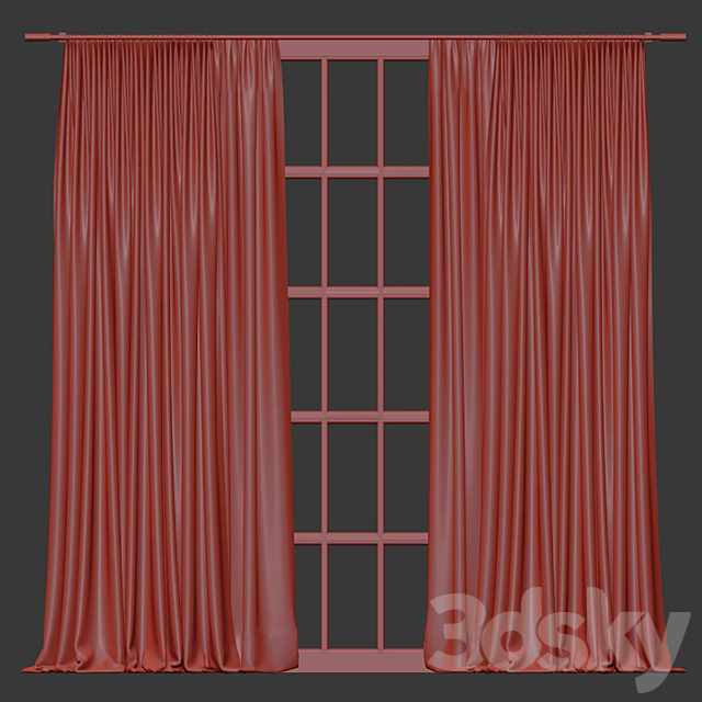 Curtain #481 3DS Max Model - thumbnail 4