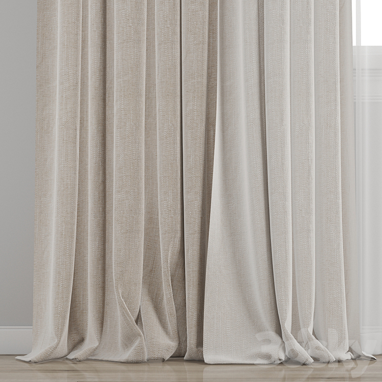 Curtain 490 3DS Max Model - thumbnail 2