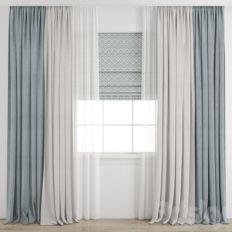 Curtain 491 3DS Max Model - thumbnail 1