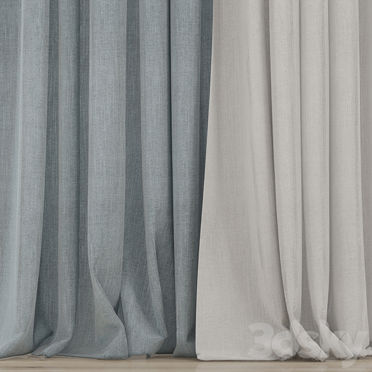 Curtain 491 3DS Max Model - thumbnail 2