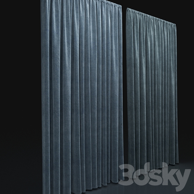 Curtain 495 3DS Max Model - thumbnail 2