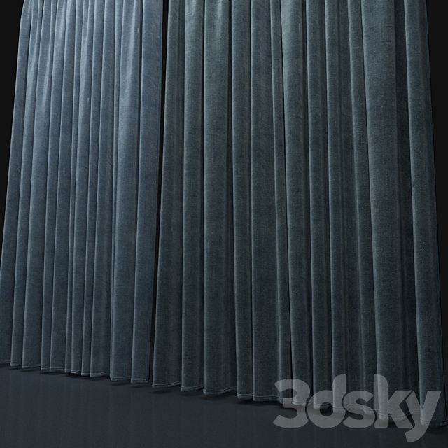 Curtain 495 3DS Max Model - thumbnail 3