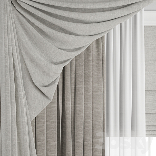 Curtain 506 3DS Max Model - thumbnail 2