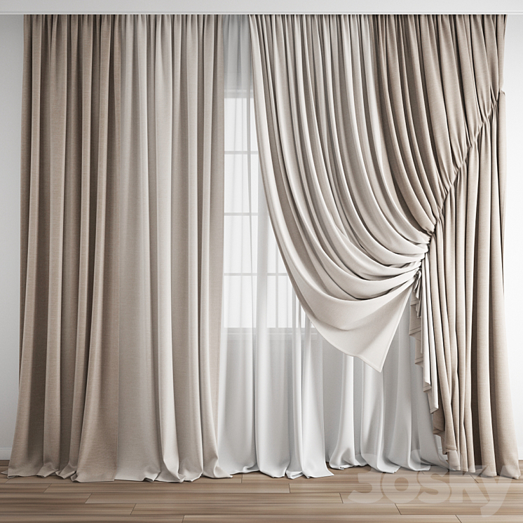 Curtain 507 3DS Max Model - thumbnail 1