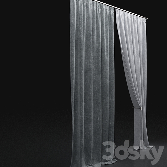 Curtain 508 3DS Max Model - thumbnail 2