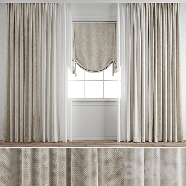 Curtain 517 3DS Max Model - thumbnail 1