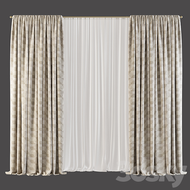 Curtain 533 3DSMax File - thumbnail 1