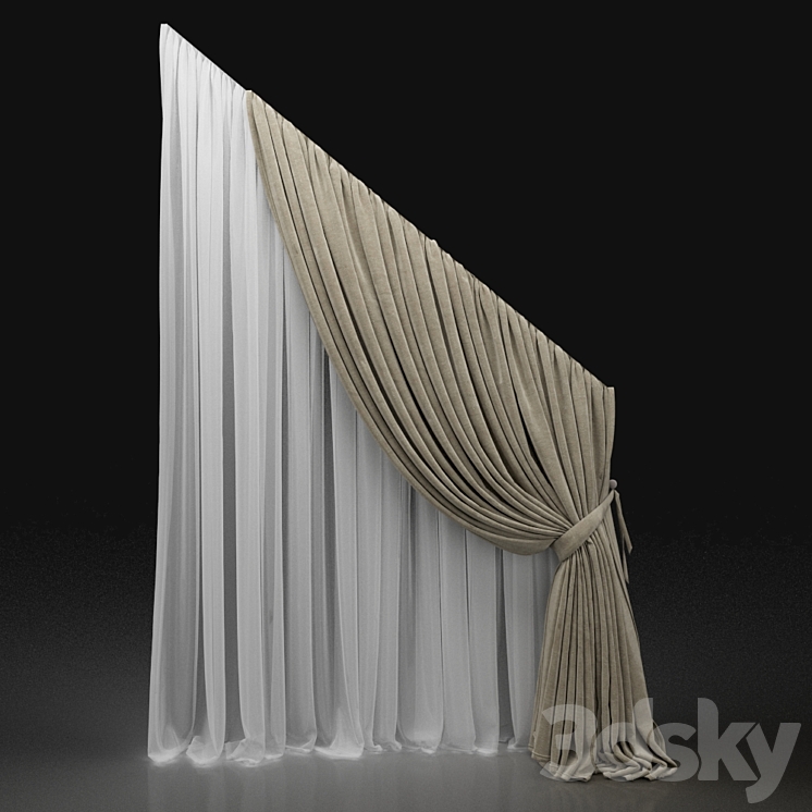 Curtain 538 3DS Max - thumbnail 1