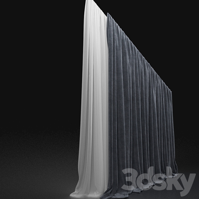 Curtain 541 3DS Max Model - thumbnail 2