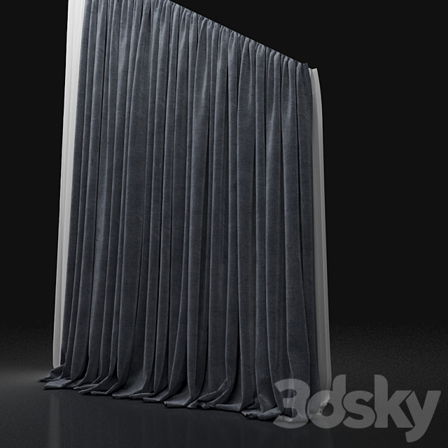 Curtain 541 3DS Max Model - thumbnail 3