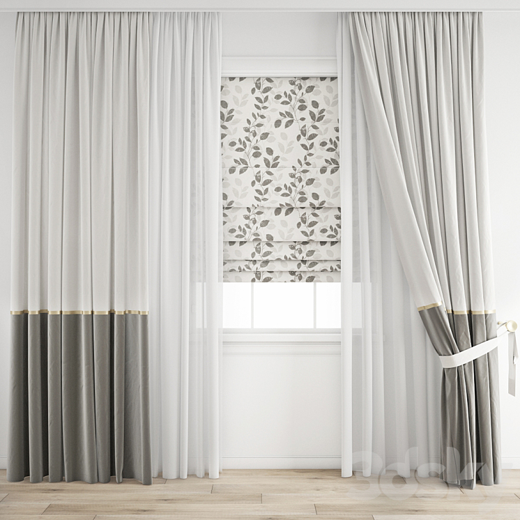 Curtain 544 3DS Max Model - thumbnail 1