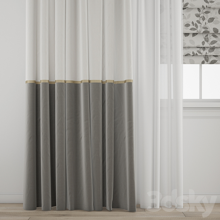 Curtain 544 3DS Max Model - thumbnail 2