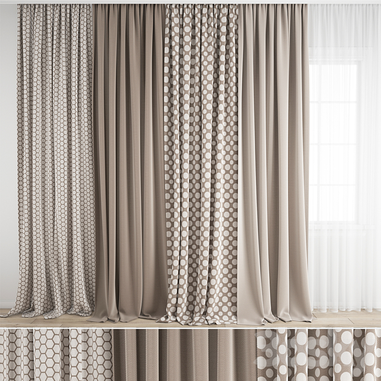 Curtain 555 3DS Max Model - thumbnail 1