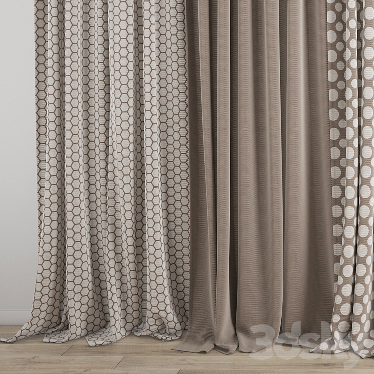 Curtain 555 3DS Max Model - thumbnail 2