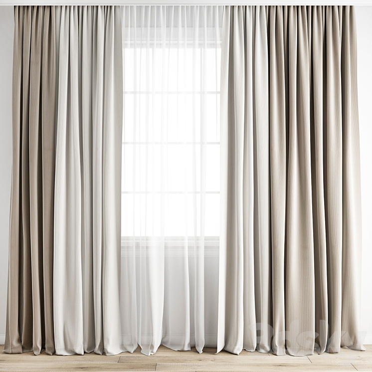 Curtain 557 3DS Max Model - thumbnail 1