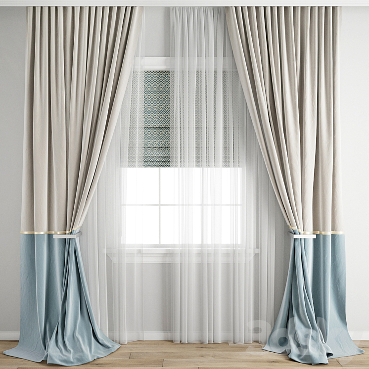 Curtain 558 3DS Max Model - thumbnail 1