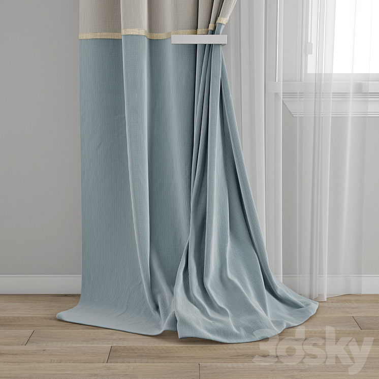 Curtain 558 3DS Max Model - thumbnail 2