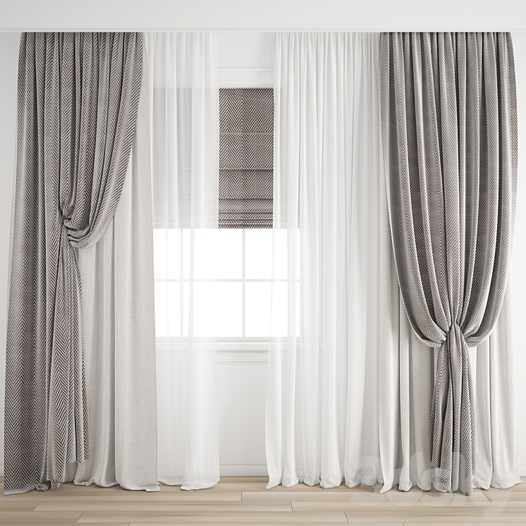 Curtain 562 3DS Max Model - thumbnail 1