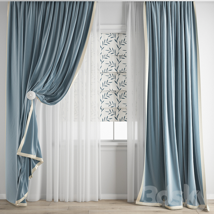 Curtain 568 3DS Max Model - thumbnail 1