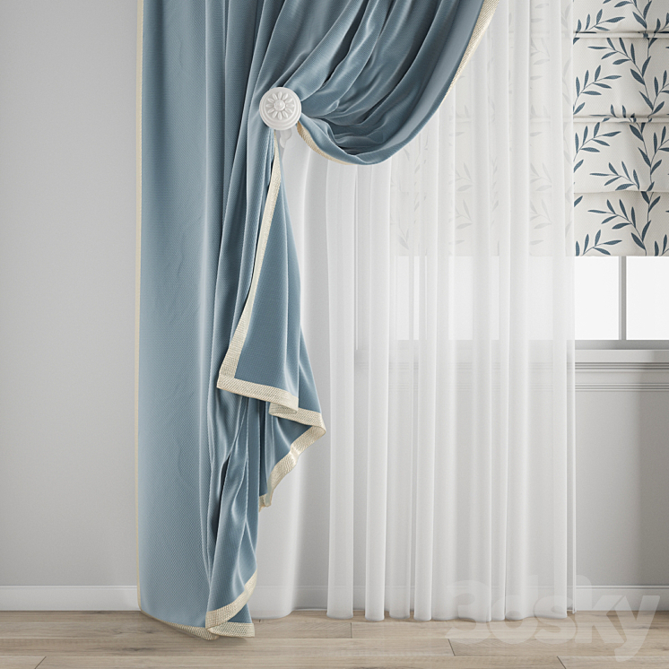 Curtain 568 3DS Max Model - thumbnail 2