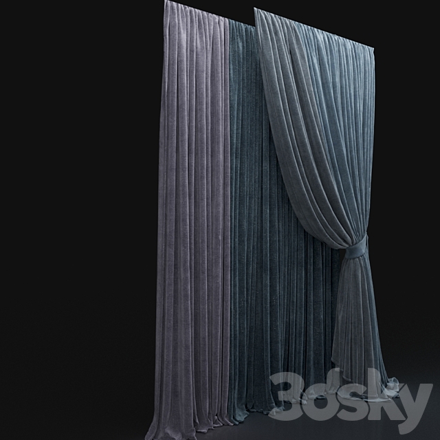 Curtain 571 3DS Max Model - thumbnail 2