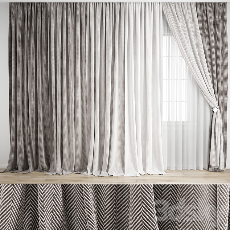 Curtain 575 3DS Max Model - thumbnail 1