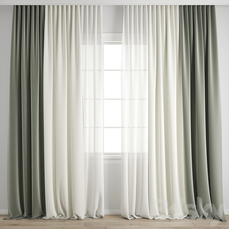 Curtain 580 3DS Max Model - thumbnail 1