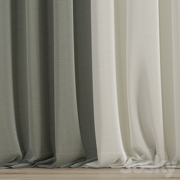 Curtain 580 3DS Max Model - thumbnail 2