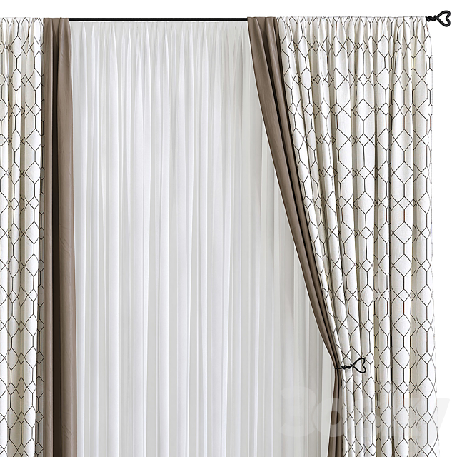 Curtain 580 3DS Max Model - thumbnail 2