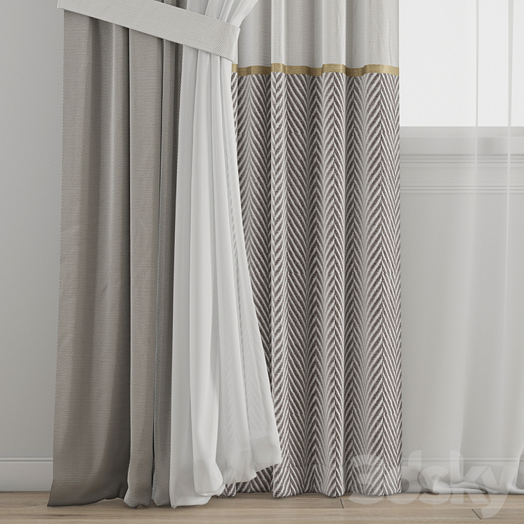 Curtain 588 3DS Max Model - thumbnail 2