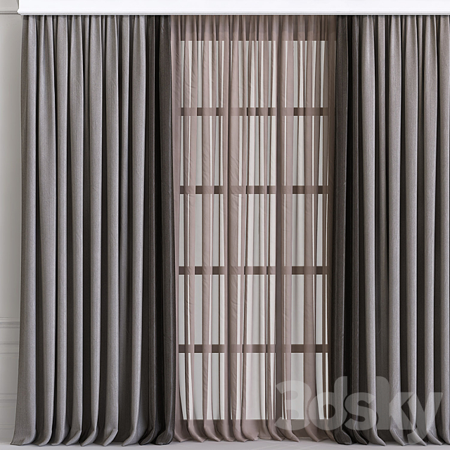 Curtain 593 3DS Max Model - thumbnail 3