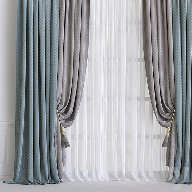 Curtain 595 3DS Max Model - thumbnail 2