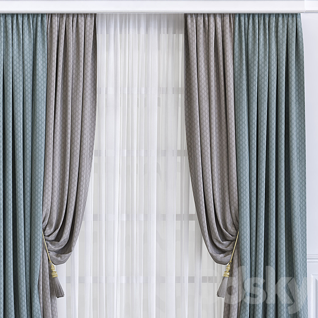 Curtain 595 3DS Max Model - thumbnail 3