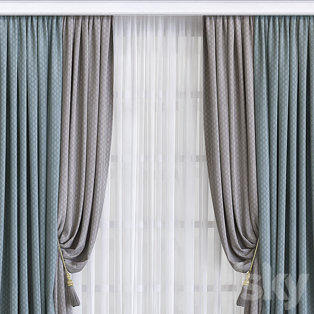 Curtain 595 3DS Max Model - thumbnail 4