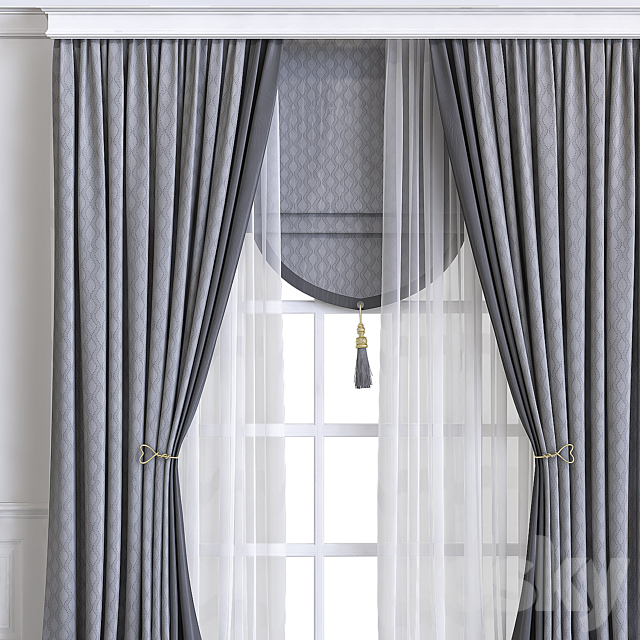 Curtain 596 3DS Max Model - thumbnail 2