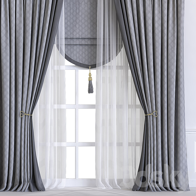 Curtain 596 3DS Max Model - thumbnail 3