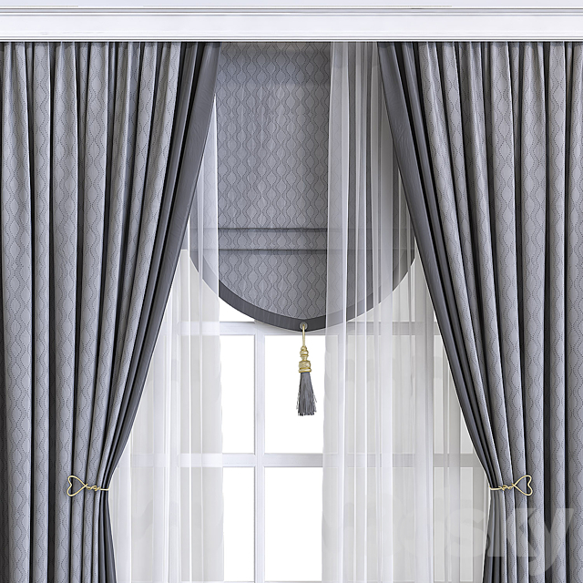 Curtain 596 3DS Max Model - thumbnail 4