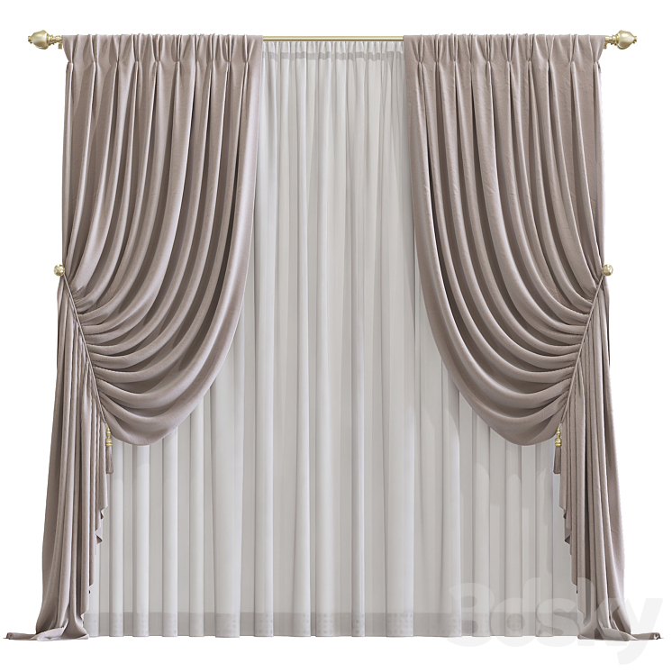 Curtain #6 3DS Max Model - thumbnail 1