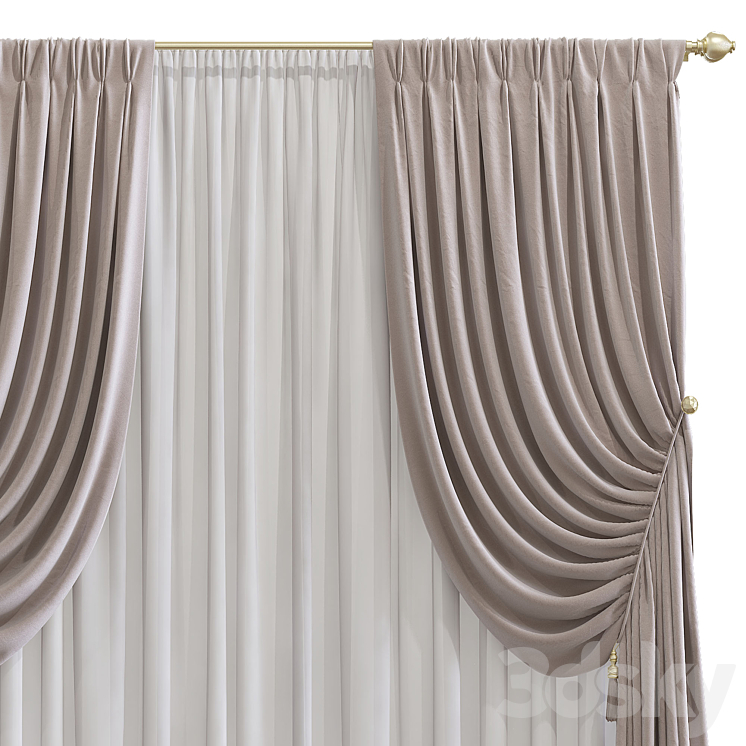 Curtain #6 3DS Max Model - thumbnail 2